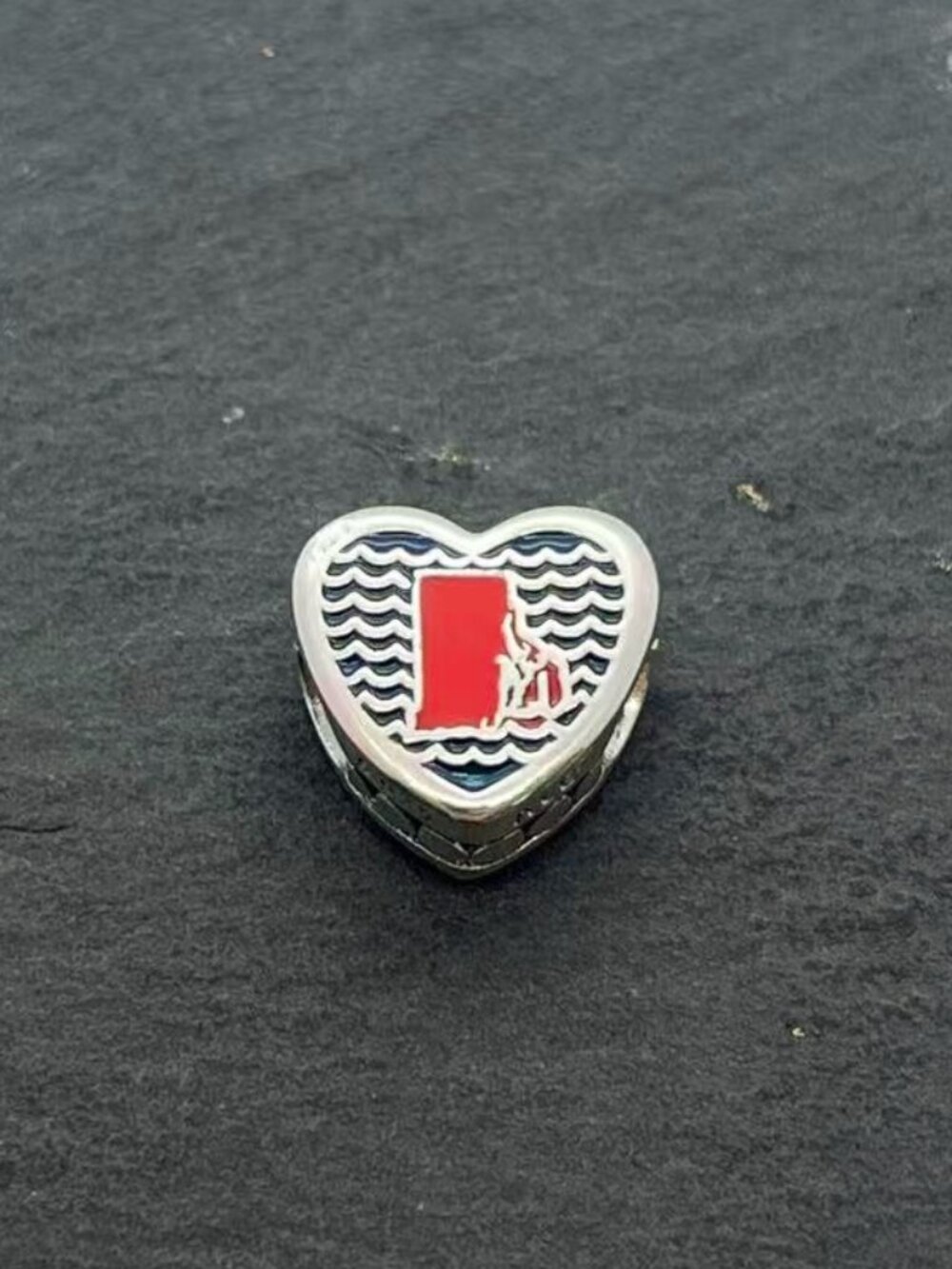 Pandora Rhode Island Heart Charm Ocean State Sterling Silver Jewelry